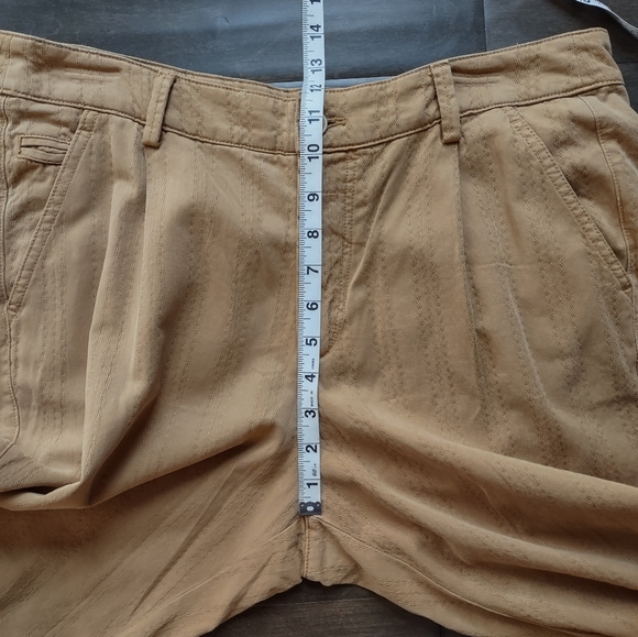 Anthropologie NWT Scout Slim Pleated Embroidered Pants Honey - Picture 14 of 16